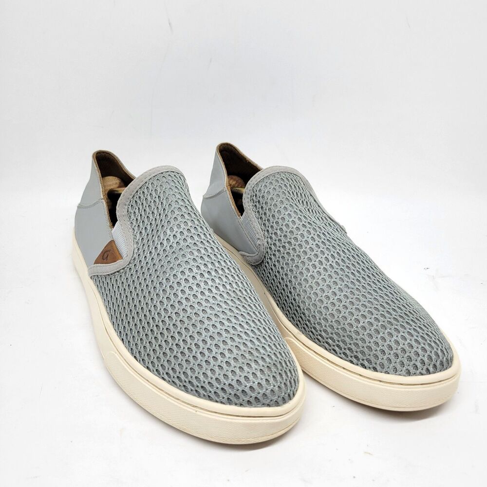 Olukai Pehuea Women’s Size 8 Gray Slip On Sneakers Loafers
